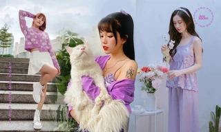 Học Quỳnh Anh Shyn, Jun Vũ, AMEE… cách phối sắc tím với trang phục Thu Đông cực đẹp