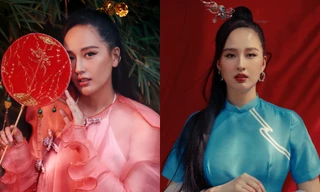 Hơn 10 năm mới mặc lại áo dài, Hoa hậu Mai Phương Thúy đẹp sắc sảo như mỹ nữ cổ trang