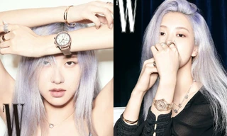 Bóc giá những phụ kiện đỉnh cao của Rosé “tóc tím” trong loạt ảnh siêu đẹp trên tạp chí W