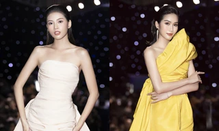 Á hậu Phương Anh - Ngọc Thảo khoe sắc vóc hoàn hảo trên thảm đỏ Tuần lễ Thời trang