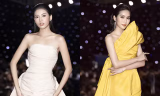 Á hậu Phương Anh - Ngọc Thảo khoe sắc vóc hoàn hảo trên thảm đỏ Tuần lễ Thời trang