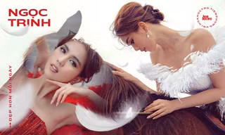 Bộ ảnh váy dạ hội mới của Ngọc Trinh đẹp long lanh nhưng địa điểm chụp lại gây tranh cãi