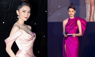 Á hậu Thùy Dung xinh đẹp lộng lẫy trong vai trò MC chung kết "Đại Sứ Hoàn Mỹ 2020"