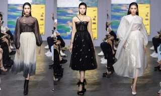 Hoa hậu Đỗ Thị Hà mở màn show thời trang với nhan sắc tựa nàng thơ, ai cũng phải xuýt xoa