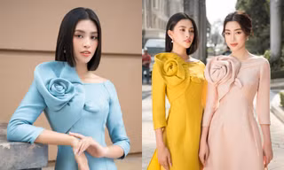 Hoa hậu Tiểu Vy khoe vẻ đẹp hiện đại trong bộ sưu tập áo dài Tết của Hoa hậu Đỗ Mỹ Linh