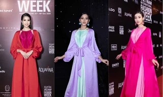 Ảnh hậu trường của Hoa hậu Đỗ Thị Hà xinh đẹp, thần thái khác hẳn trên sàn catwalk