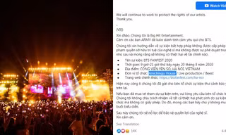 Big Hit đăng thông báo cảnh cáo về sự kiện BTS FANFEST 2020, fan Việt bình luận trái chiều