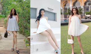 Chiếc váy yếm siêu mát mẻ khiến các hotgirl mê mẩn, không ngại “đụng hàng“
