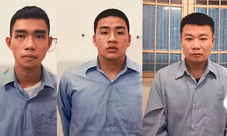 Các đối tượng tại cơ quan điều tra.