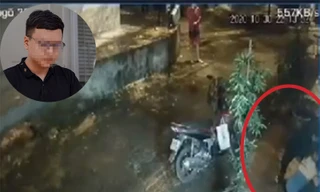 Hiện trường vụ việc và nam sinh viên (ảnh người thân cung cấp).