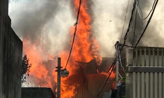 Hiện trường vụ cháy.