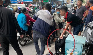 Đối tượng Luân bị khống chế. Ảnh: Phương Thảo