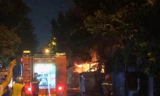 Hiện trường vụ cháy. Ảnh H.D