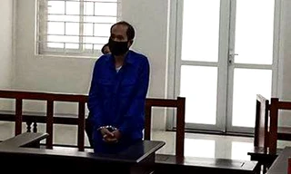 Bị cáo Toản tại phiên tòa.