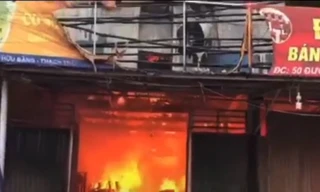 Hiện trường vụ cháy.