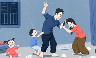Chồng bạo hành vợ. Ảnh minh hoạ