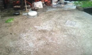 Mưa đá ào ạt tại Thanh Hoá chiều mùng 1 Tết