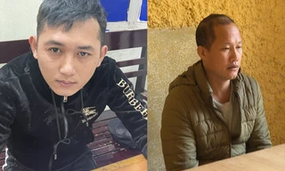 Hai đối tượng bị bắt là Quang (trái) và Hùng
