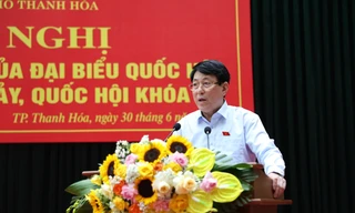 Thường trực Ban Bí thư Lương Cường tiếp xúc cử tri thành phố Thanh Hóa