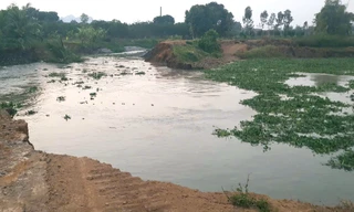 Sạt lở, vỡ 20m bờ sông nhà Lê ở Thanh Hóa