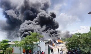 Thanh Hóa: Cháy lớn tại khu công nghiệp Tây Bắc Ga