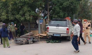 Thanh Hoá: Xác định lai lịch xe biển xanh tông 2 người bán hoa quả tử vong 