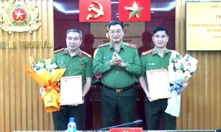 Bộ Công an thưởng nóng Công an tỉnh Thanh Hóa 