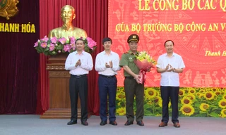 Công bố quyết định điều động, bổ nhiệm giám đốc Công an tỉnh Thanh Hoá