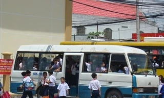 Xe đưa đón học sinh. Ảnh minh hoạ