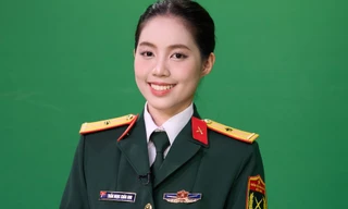 Châu Anh lần đầu mặc quân phục sau 6 tháng tập trung cho Hoa hậu Việt Nam