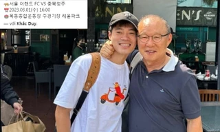 Văn Toàn được HLV Park Hang-seo ghé thăm trước giờ xung trận tại Seoul E-Land