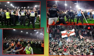 Bạo loạn ở trận tranh vé dự Ngoại hạng Anh trong ngày thủ tướng Anh dự khán