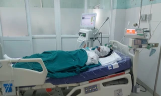 Bệnh nhân Nguyễn Ngọc Diệp đang được điều trị tại Bệnh viện Đa khoa tỉnh Kon Tum 