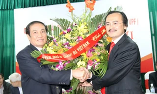 Tình cảm mặn nồng giữa VFF (Chủ tịch Nguyễn Trọng Hỷ) và VPF (Chủ tịch HĐQT Võ Quốc Thắng) giờ không còn được như trước. Ảnh: Quang Minh