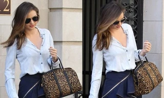 Miranda Kerr đi boot gần 50 triệu đồng xuống phố
