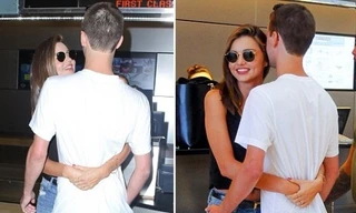 Miranda Kerr công khai ôm bạn trai tỷ phú giữa sân bay