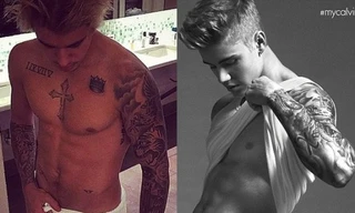 Justin Bieber tung ảnh 'đập tan' tin đồn photoshop múi bụng