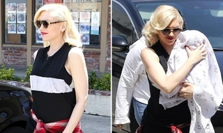 Gwen Stefani sành điệu đưa con mới sinh đi chơi