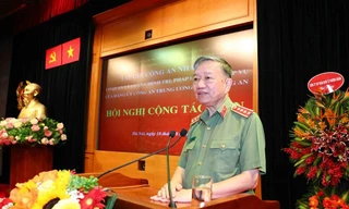 Đại tướng Tô Lâm, Bộ trưởng Bộ Công an, Chủ tịch Hội đồng chỉ đạo Tạp chí Công an nhân dân (CAND) dự và chỉ đạo Hội nghị.