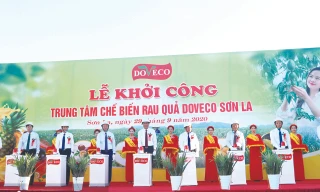 Trung tâm chế biến rau quả DOVECO Sơn La dự kiến đi vào hoạt động cuối năm 2021, giúp bao tiêu nông sản cho hàng nghìn hộ nông dân