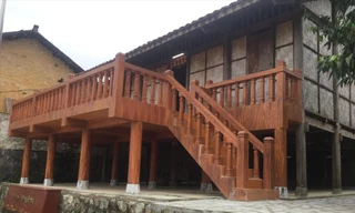 Ngôi nhà sàn, nơi anh Thụ sinh ra và lớn lên Ảnh: Duy Chiến