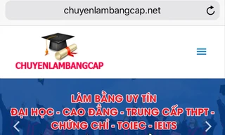 Giao diện web cung cấp dịch vụ làm bằng siêu tốc. Ảnh: Chụp màn hình 