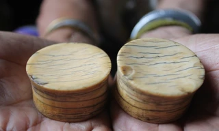 Đôi khuyên tai bằng ngà voi