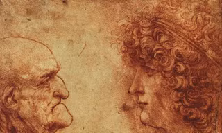 Phác thảo chân dung một ông già bên cạnh Salai, người học trò mà Leonardo da Vinci yêu mến