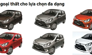 Toyota Wigo có 6 màu ngoại thất cho lựa chọn đa dạng
