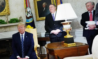 Ông Trump nói Iran đã “phạm sai lầm nghiêm trọng” khi bắn rơi máy bay của Mỹ. Ảnh: NYT 