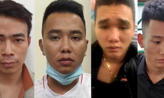 Từ trái sang: Các đối tượng Đức, Miều, Hoàng Ồng Nhất và Triệu Ồng Nhất (Ảnh do cơ quan công an cung cấp) 