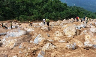 Hiện trường vụ sạt lở núi 