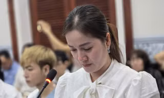 Bà Võ Thị Hồng Loan trong một phiên tòa.