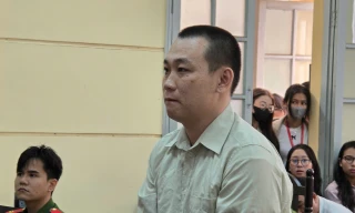 Quách Minh Nhựt tại phiên tòa.